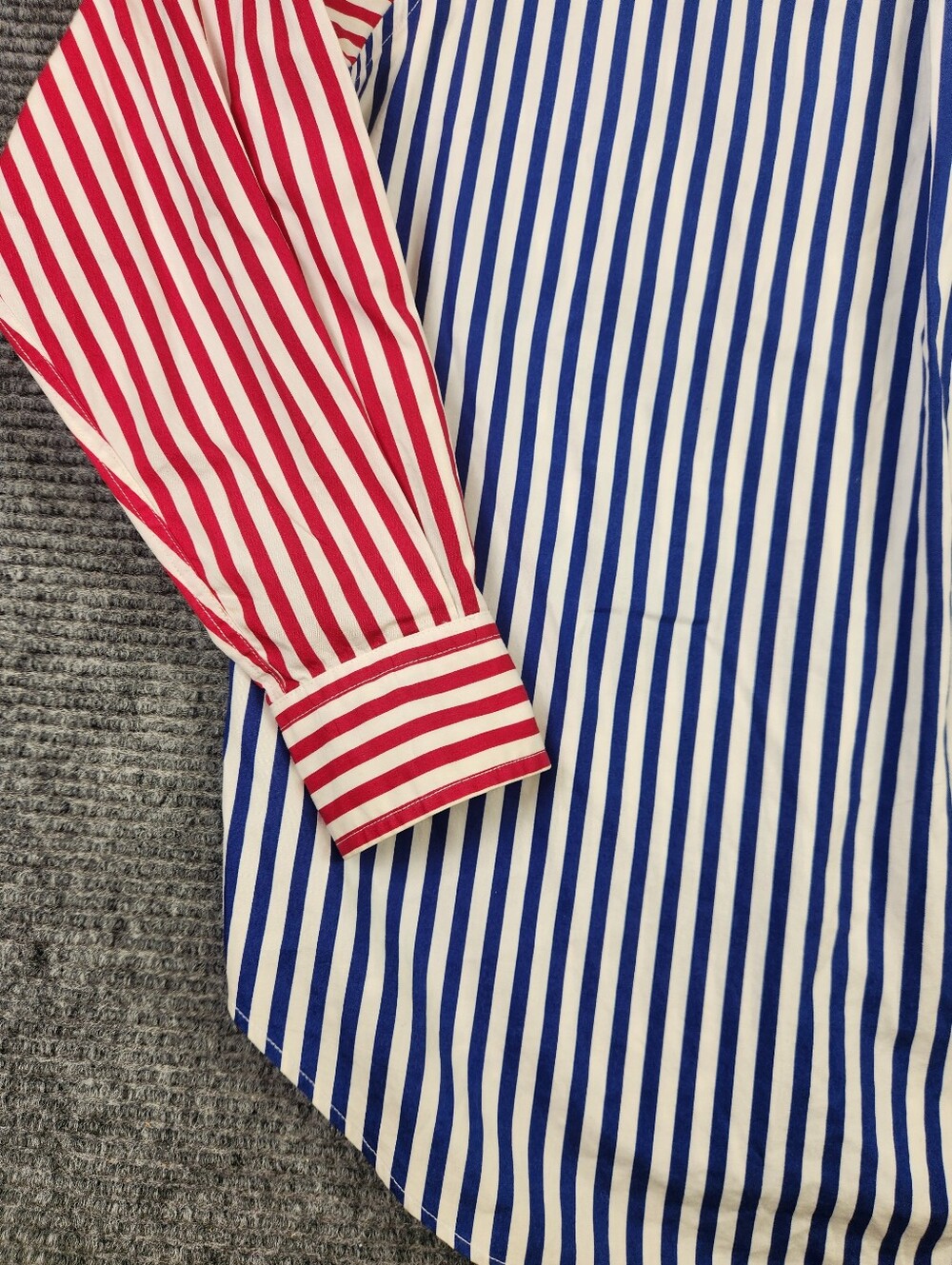 Tommy Hilfiger Women’s Vintage 1990's Colorblock Pinstripe Button Up Shirt Sz 8 - Picture 11 of 13